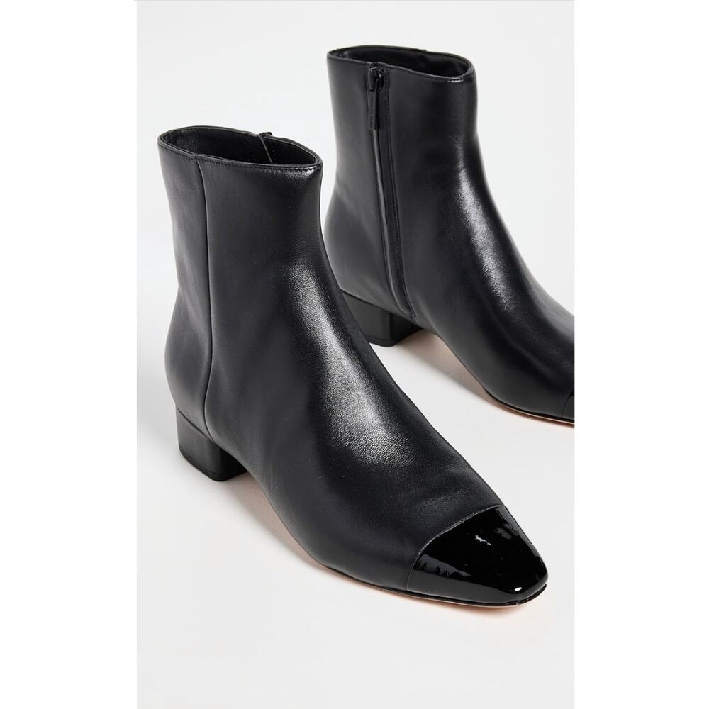 Veronica Beard Womens Cecile Leather Booties Black Size 8 NWOB Classic Versatile